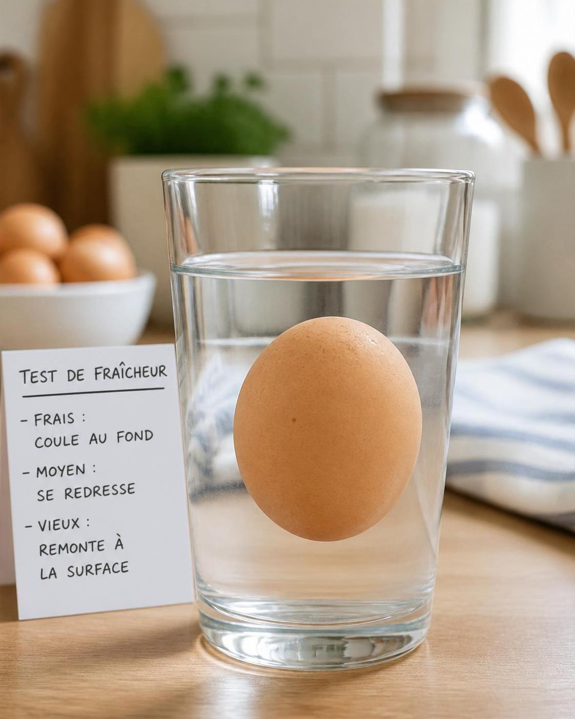 découvrez la méthode gratuite du test œuf eau pour savoir si vos œufs sont encore bons et éviter de les jeter inutilement.