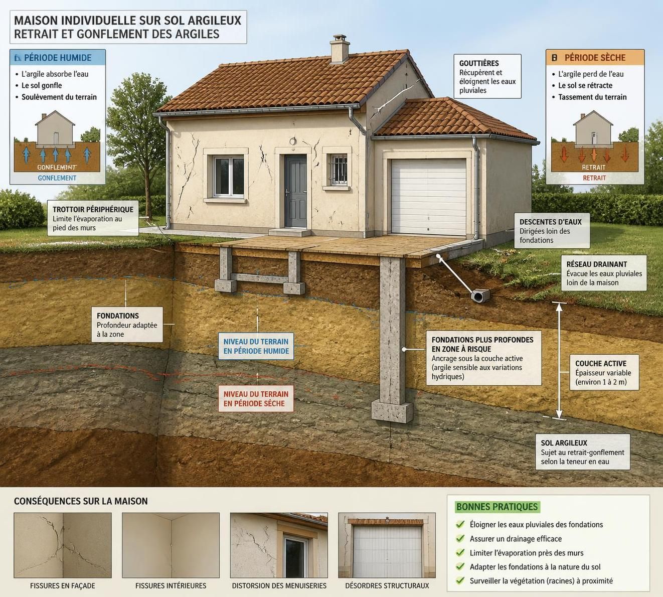découvrez comment identifier les signes et les méthodes pour évaluer le risque de retrait-gonflement des sols argileux afin de sécuriser votre terrain avant construction.