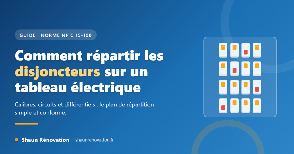 Comment répartir les disjoncteurs sur un tableau électrique