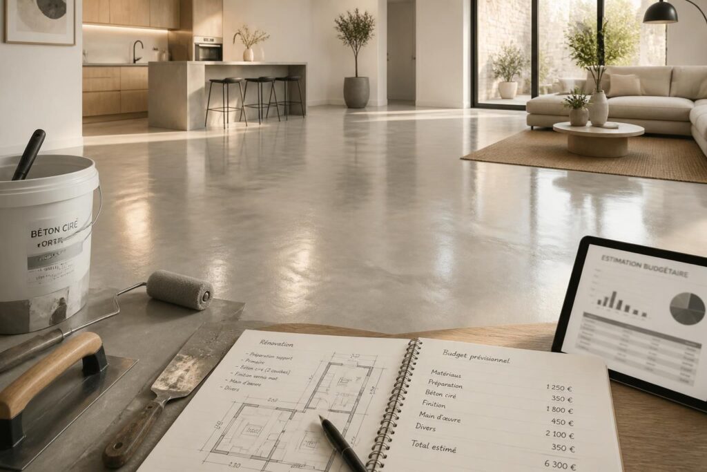 découvrez tout ce qu'il faut savoir sur le budget rénovation avec le prix au m² du béton ciré pour sol, ainsi que les coûts cachés à prévoir pour un projet réussi.