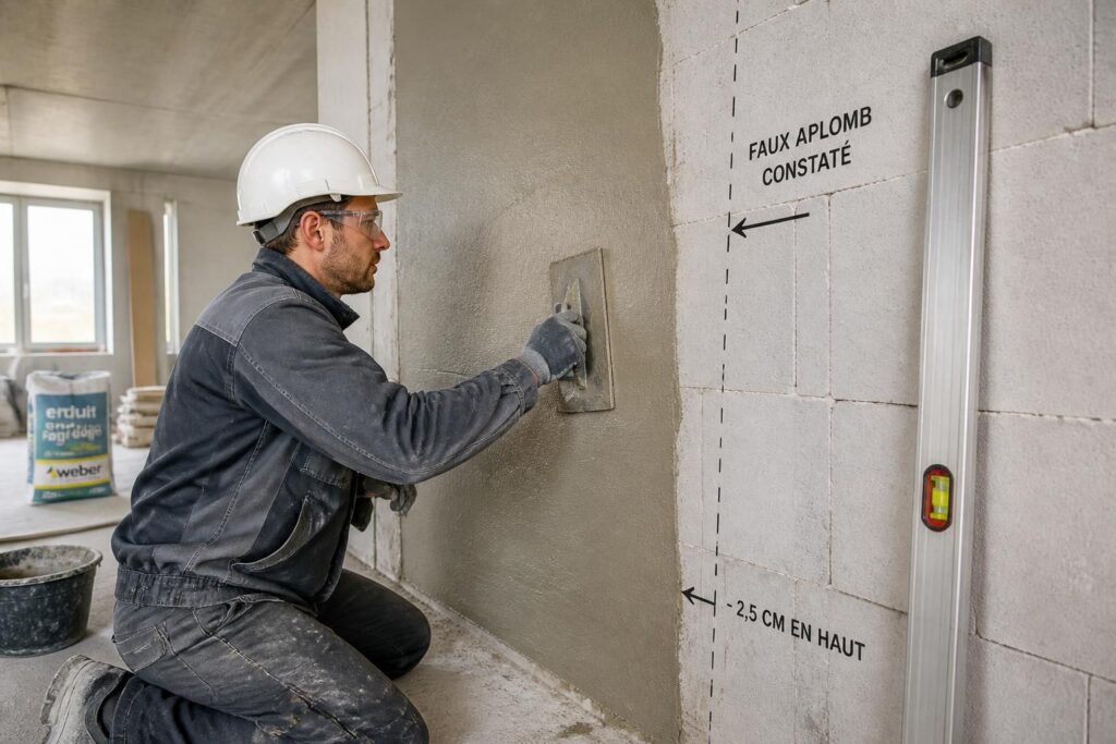 apprenez à corriger un mur en béton cellulaire présentant un faux aplomb grâce à nos conseils pratiques et techniques pour un résultat impeccable.