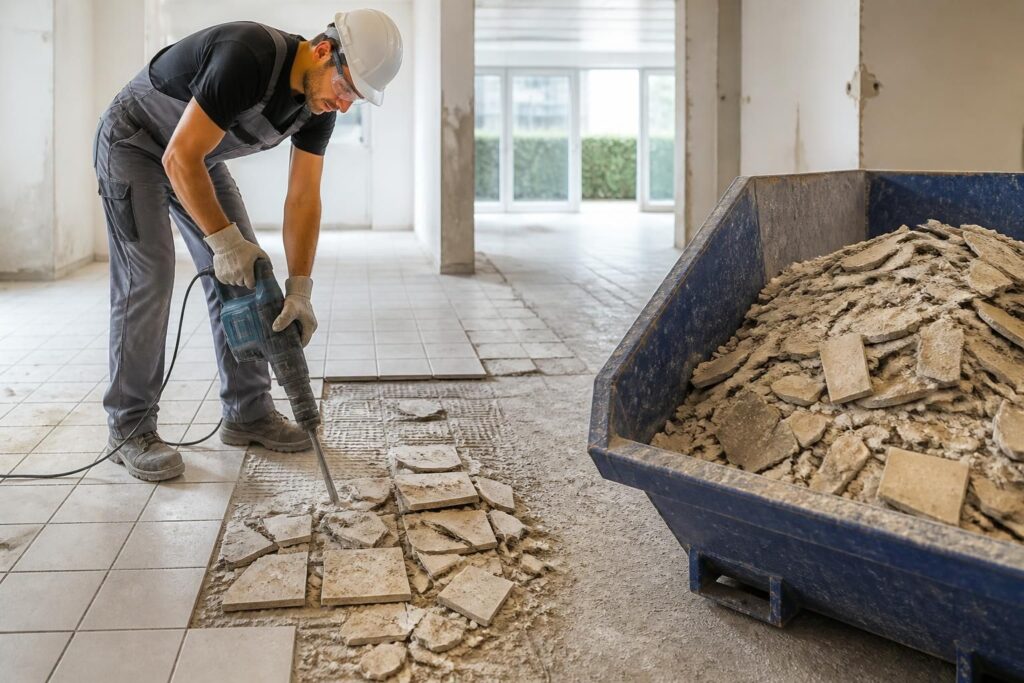 découvrez comment estimer le coût de la dépose de carrelage avec nos tarifs au m² et nos conseils pour la gestion efficace des gravats.