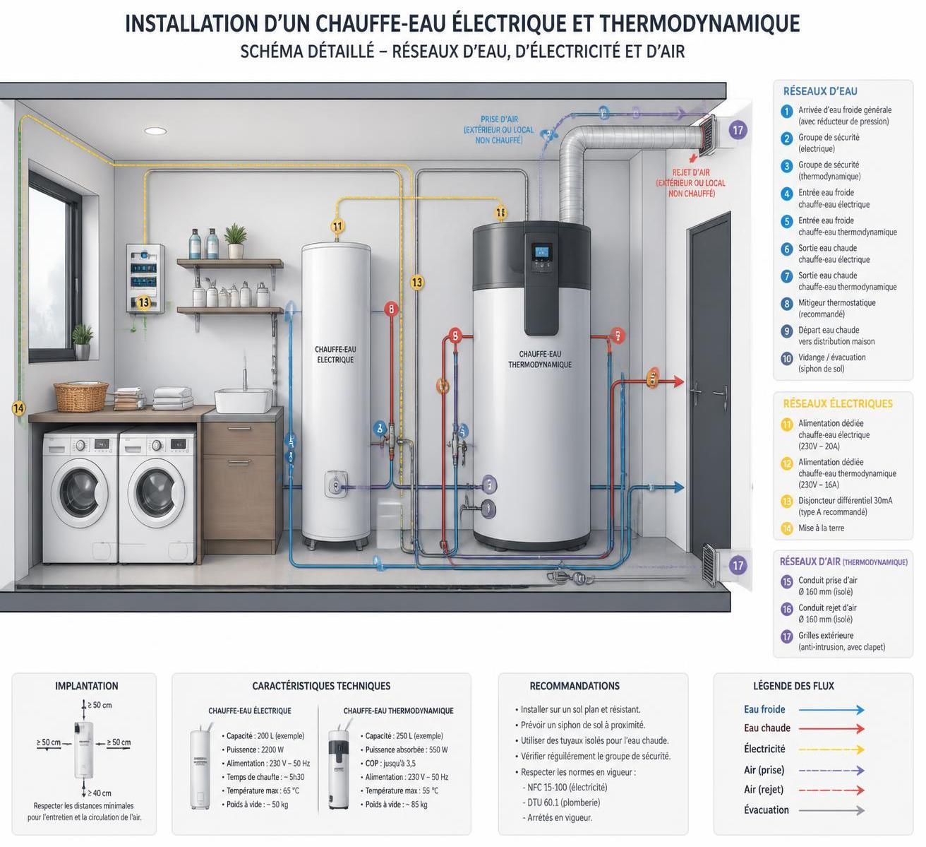 un guide illustré complet pour maîtriser l'installation et les raccordements essentiels d'un chauffe-eau, étape par étape.