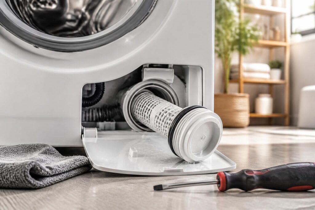 découvrez comment localiser et entretenir le filtre de votre machine à laver grâce à notre guide complet pour le nettoyer efficacement et prévenir les pannes.